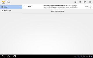 If email accounts have been created already:Press the menu icon.