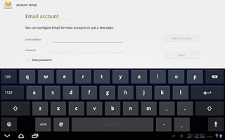 Press the field next to Email address and key in your email address.