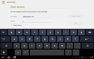 Press the field next to Password and key in the password for your email account.
