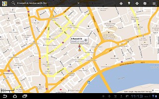 Press the information field above the destination.