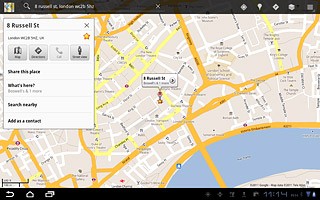 Press the directions icon.