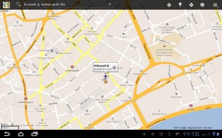 Press the current location icon.