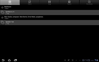Press the required audio file or the required playlist.
