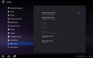 Press the home icon to return to standby mode.