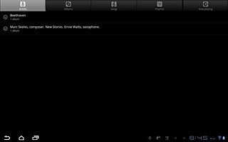 Press the required category.Go to the required audio file or playlist.