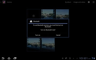 If required, press Turn on to turn on Bluetooth.Your device now searches for devices and a list of Bluetooth devices within range is displayed.