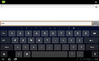 Press ABC to return to text input.