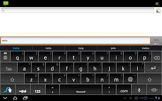 Slide your finger over word suggestions for more results.