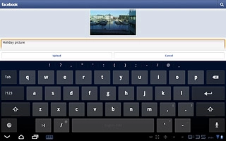 Key in text for the picture.Press Upload.