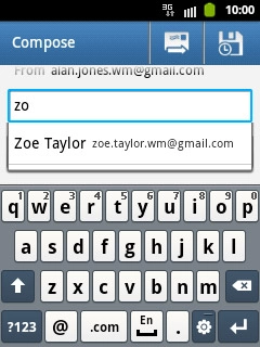 Key in the first letters of the required contact.Matching contacts are displayed.Press the required contact.