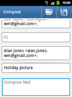 Press Compose Mail.Write the required text.