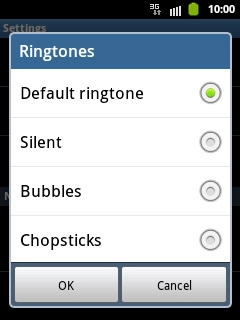 Press the different message tones to listen to them.
