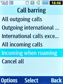 Incoming when roaming