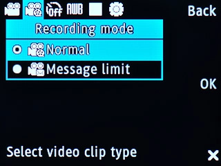 Scroll to Recording mode.