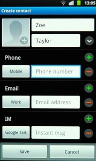Press Phone number and key in the required phone number.