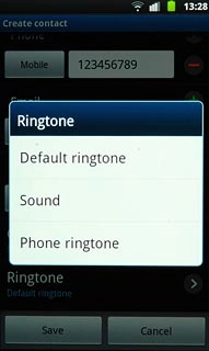 If you select Sound:Go to the required folder.