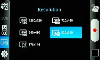 Press the required video resolution.