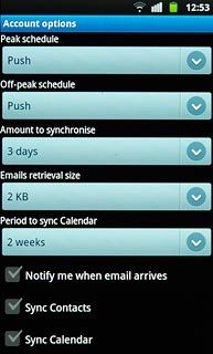 Press the drop down list below Peak schedule.