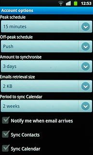 Press the drop down list below Off-peak schedule.