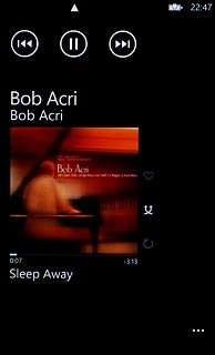 To go to the next audio file:Press arrow right.