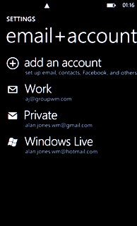 Press add an account.