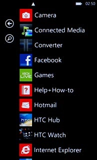 Go to the required menu item.Press and hold the menu item until a pop-up menu is displayed.