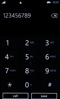 Key in the required number and press call.