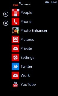 Press Phone.The call list is displayed.