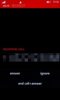 When you have an ongoing call, the new call is signalled by a sound.Press answer.The active call is put on hold and the new call is answered.