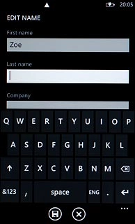 Press the field below Last name and key in the required last name.