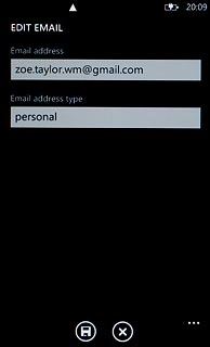 Press the field below Email address type.