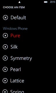 Once you've found a ring tone you like, press the required ringtone.