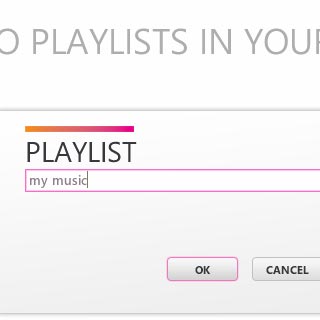 Key in a name for the playlist and select OK.