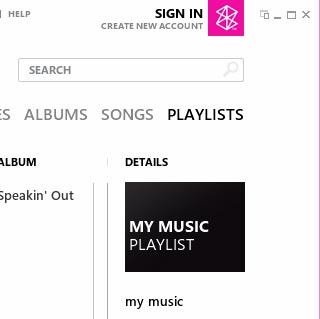 Select PLAYLISTS.