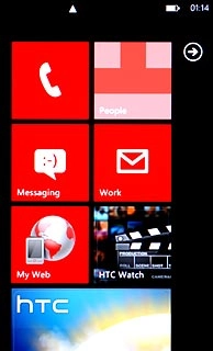 Press arrow right to access the main menu.