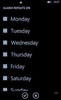 Press the required days.