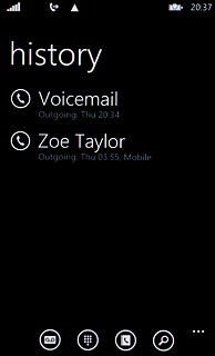 Press the keypad icon.