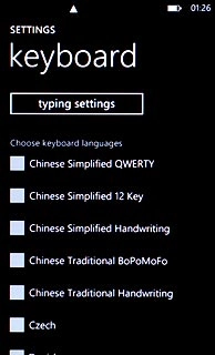 Press typing settings.