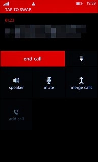 Press TAP TO SWAP to swap calls.