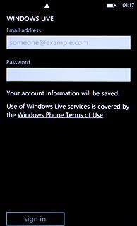 Press the field below Email address and key in the username for your account.
