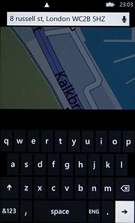 Key in the required destination and press arrow right.
