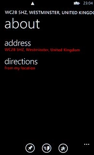 Press directions to plan a route to the destination.