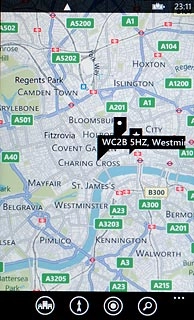 Press the information field above the destination.