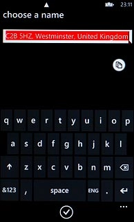 Press the confirm icon to confirm.
