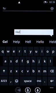 To view more word suggestions:Press and drag the word suggestion bar left.