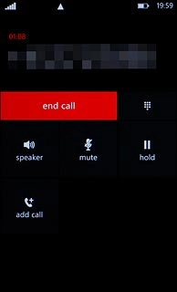 Press end call to end the call and return to standby mode.