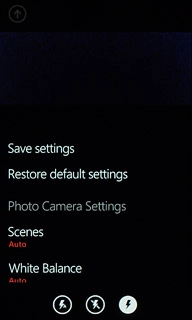 Press the flash icon.