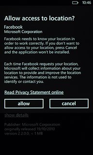Press allow to confirm.Wait a moment while the application is installed.