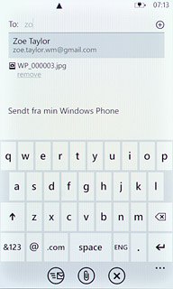 Press the required contact.Write subject and text for your email message.