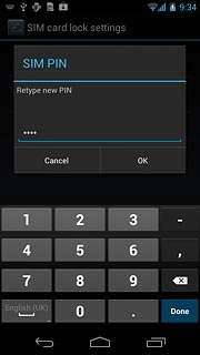 Key in the new PIN again and press OK.
